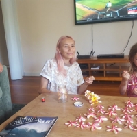 Lei making with Sai