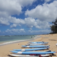 Surfing at Chuns Beach