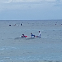 Surfing at Chuns Beach