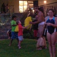 Tripp learning to Hula