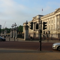 Running in front of Buckingham Palace