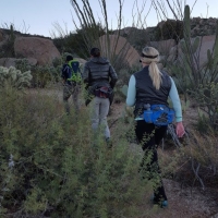 Hiking in the desert