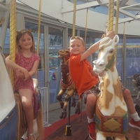 Twins on the carousel